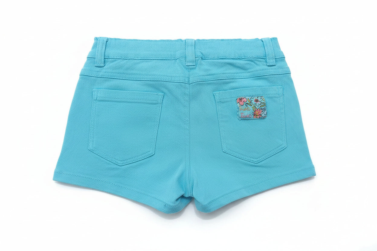 Short en jeans bleu poudre