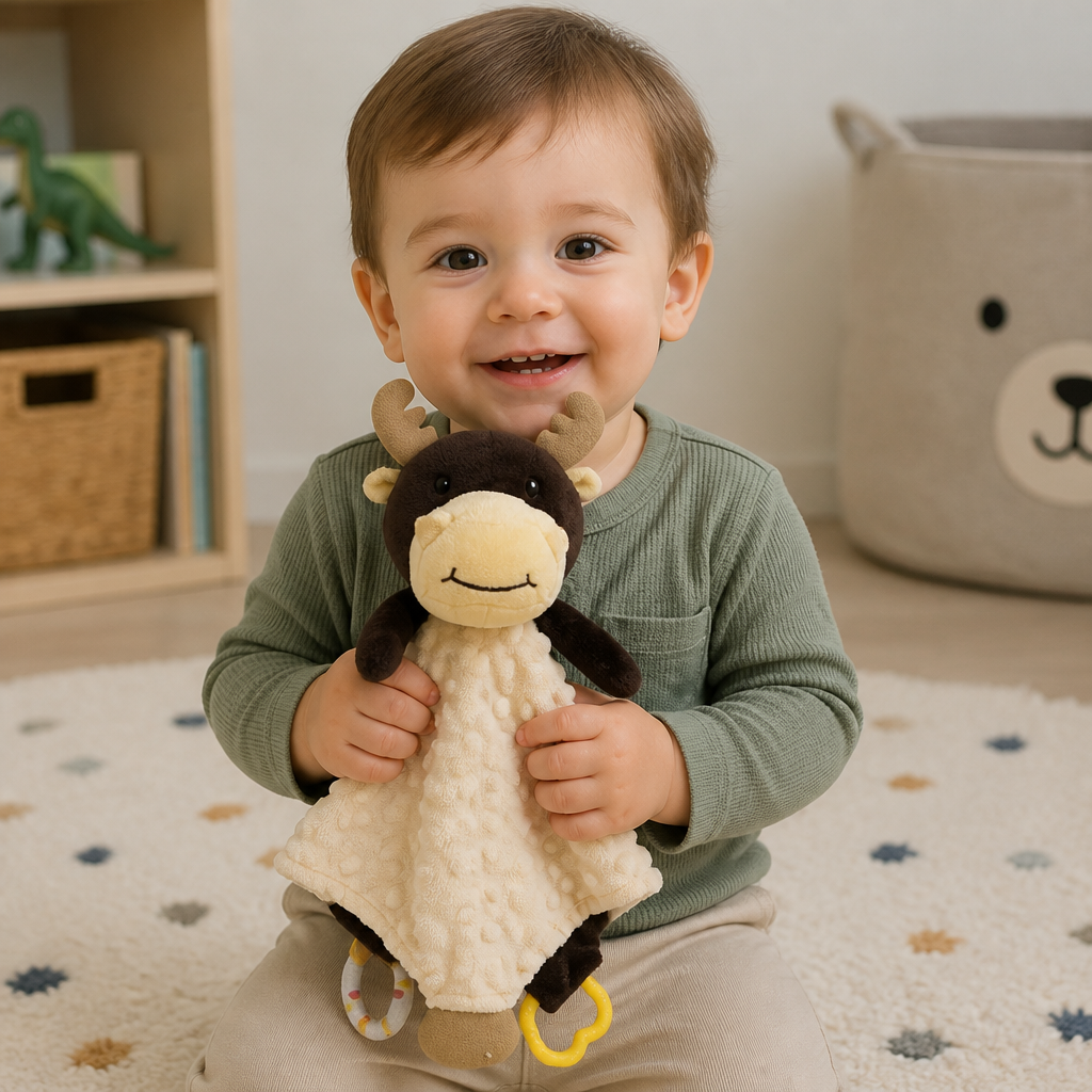 Nunu d'activité en peluche - Orignal ( couverture de sécurité)