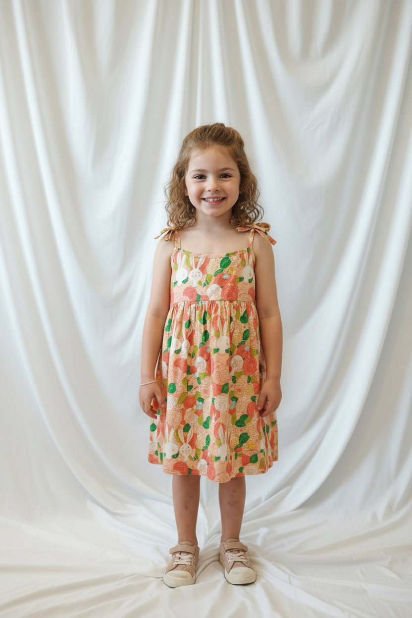 Robe lapin dans les fleurs