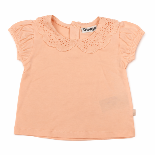Blouse Pêche à Col Brodé -Dirkje