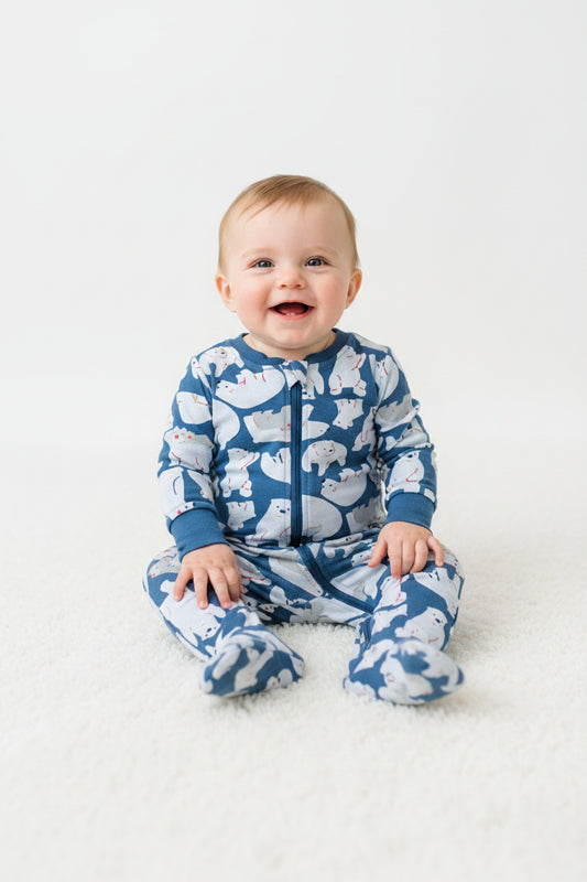 Pyjama une pièce Bleu- Ours polaire