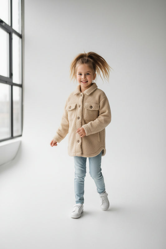 Cardigan en Peluche - Beige
