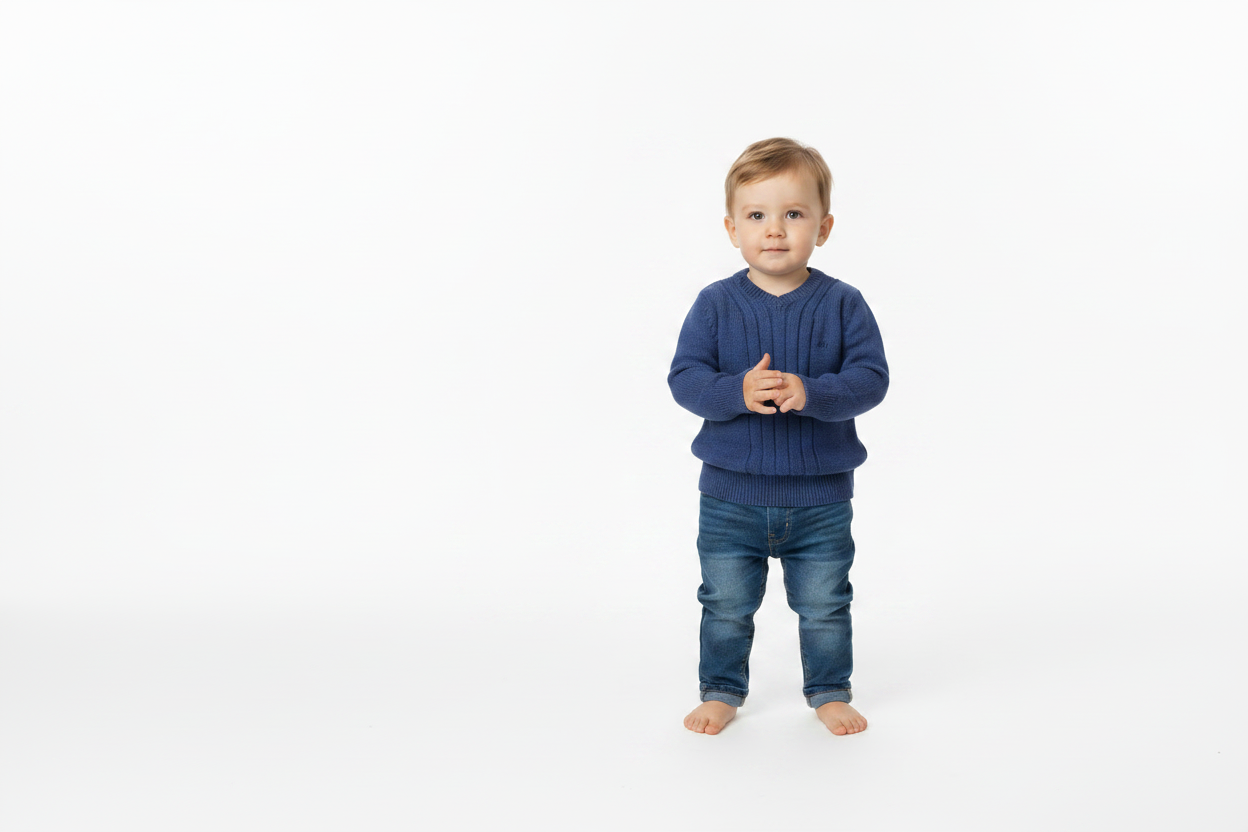 Chandail tricoté bleu – douceur & confort