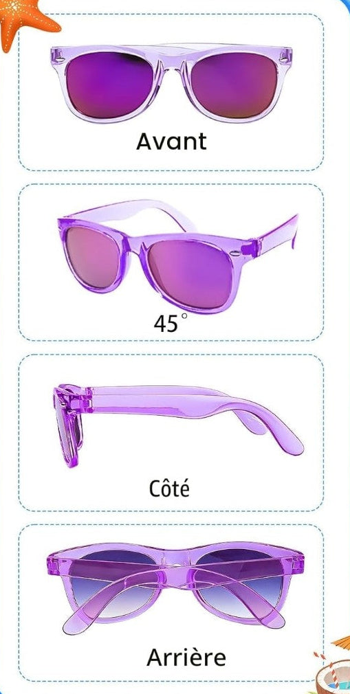 Lunettes de Soleil Super Style Couleur Néon