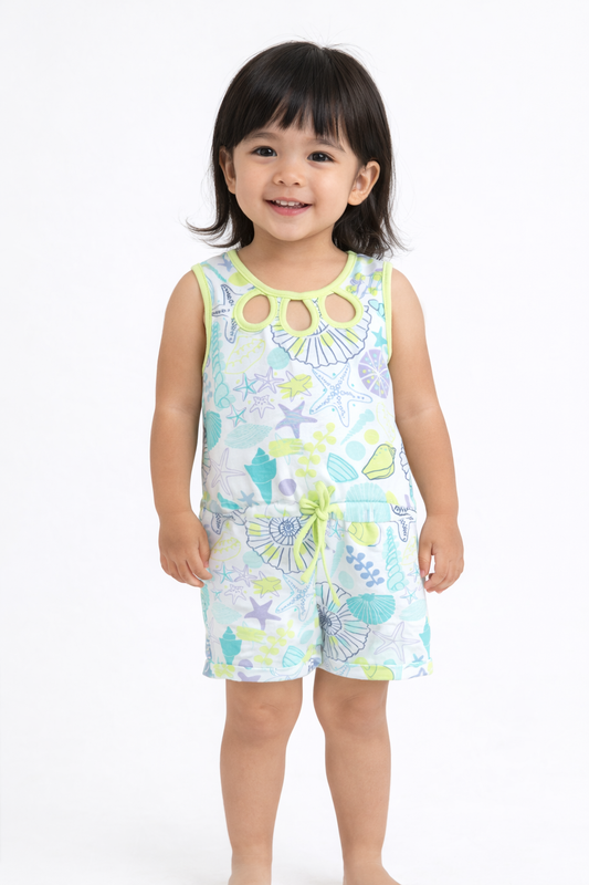 One‑piece Coquillage Pastel