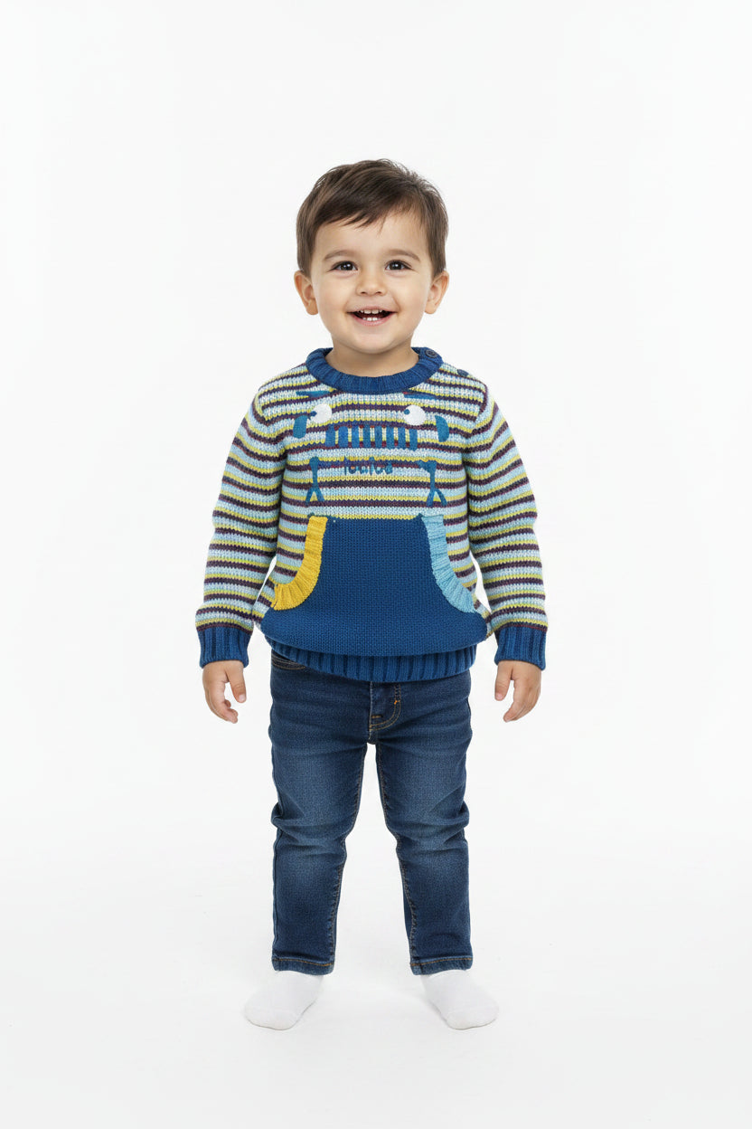 Pull tricoté Robot tuctuc