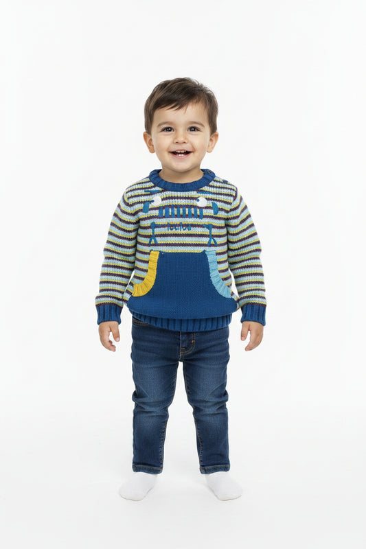 Pull tricoté Robot tuctuc