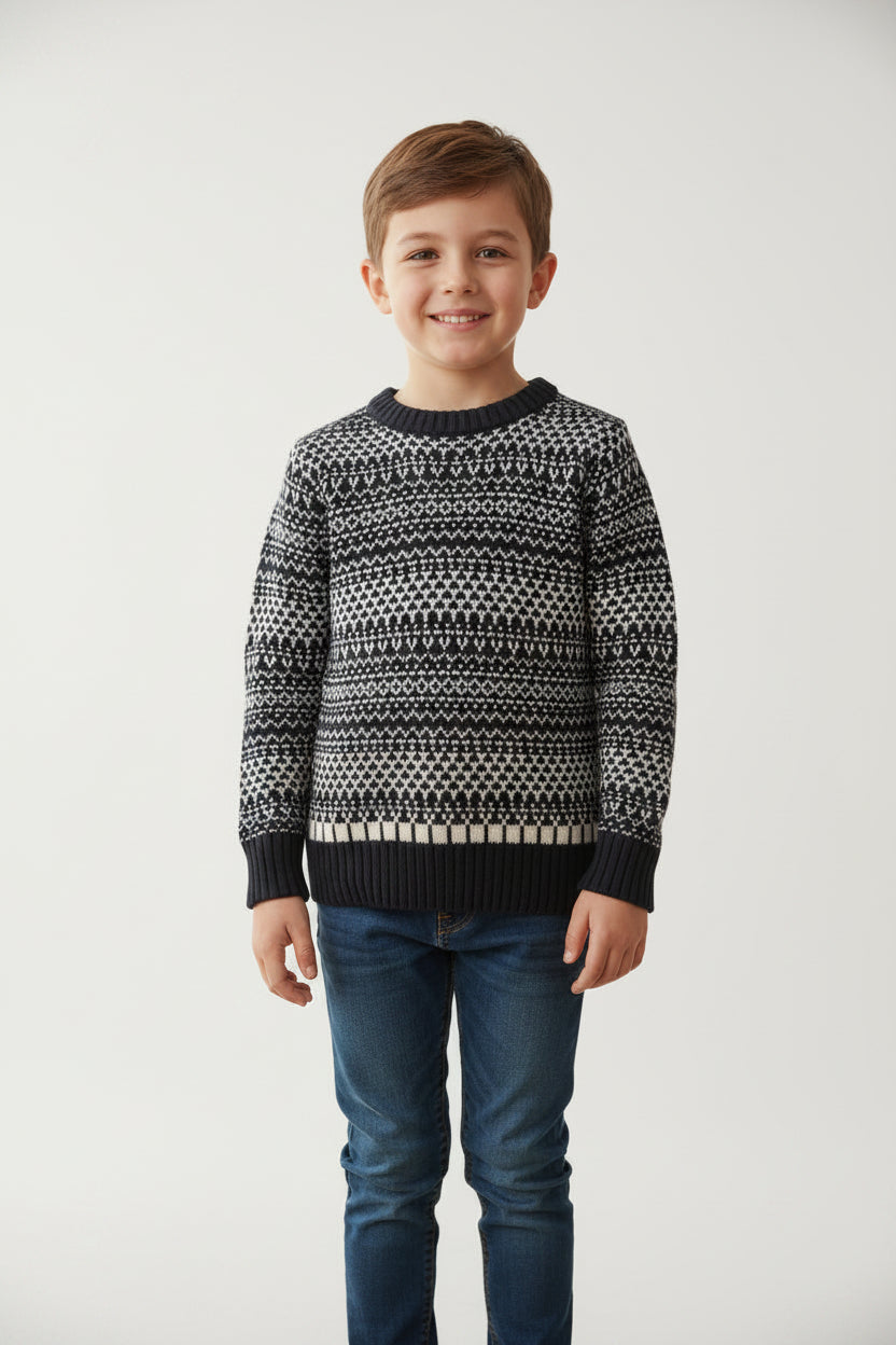 Pull jacquard Noitr & Blanc –