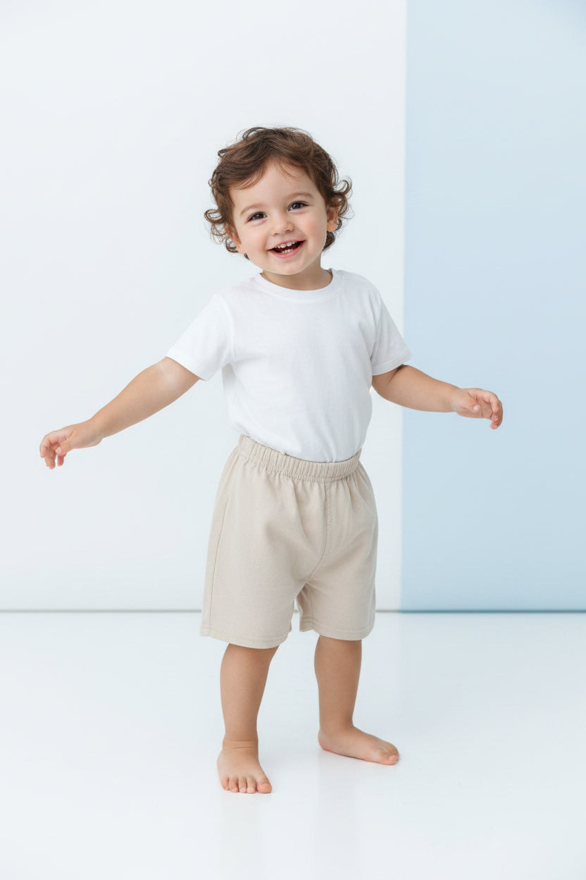 Short Sport bébé - beige