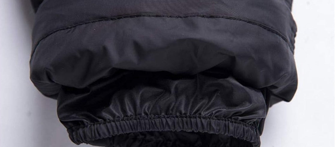 Habit de neige matelassé avec capuchon à fourrure d'oie