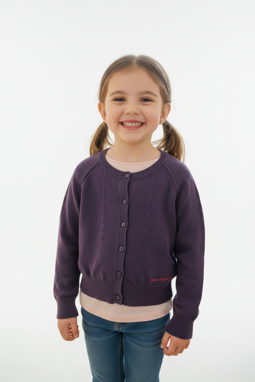 Veste en maille Mauve