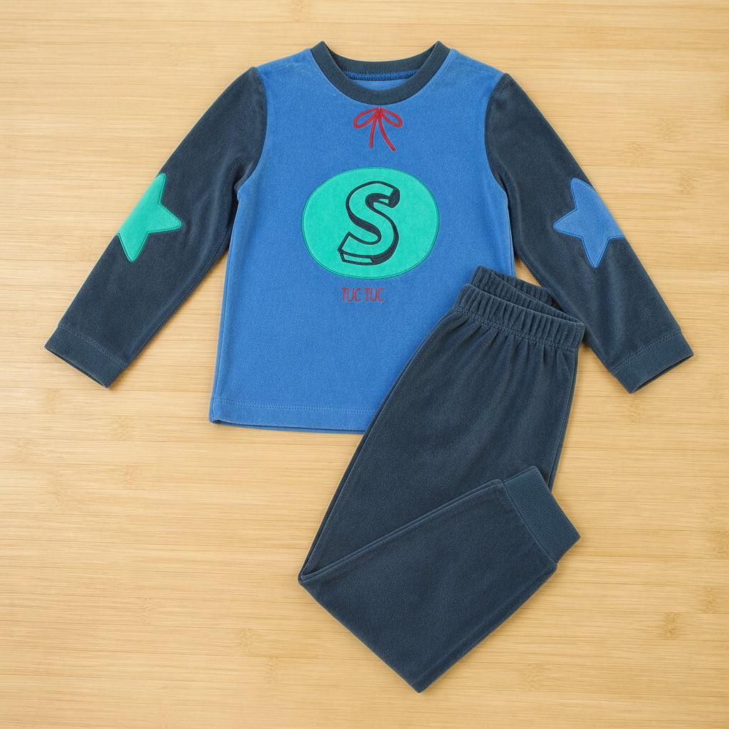 Pyjama Super‑Héros 3 pièces – avec cape détachable