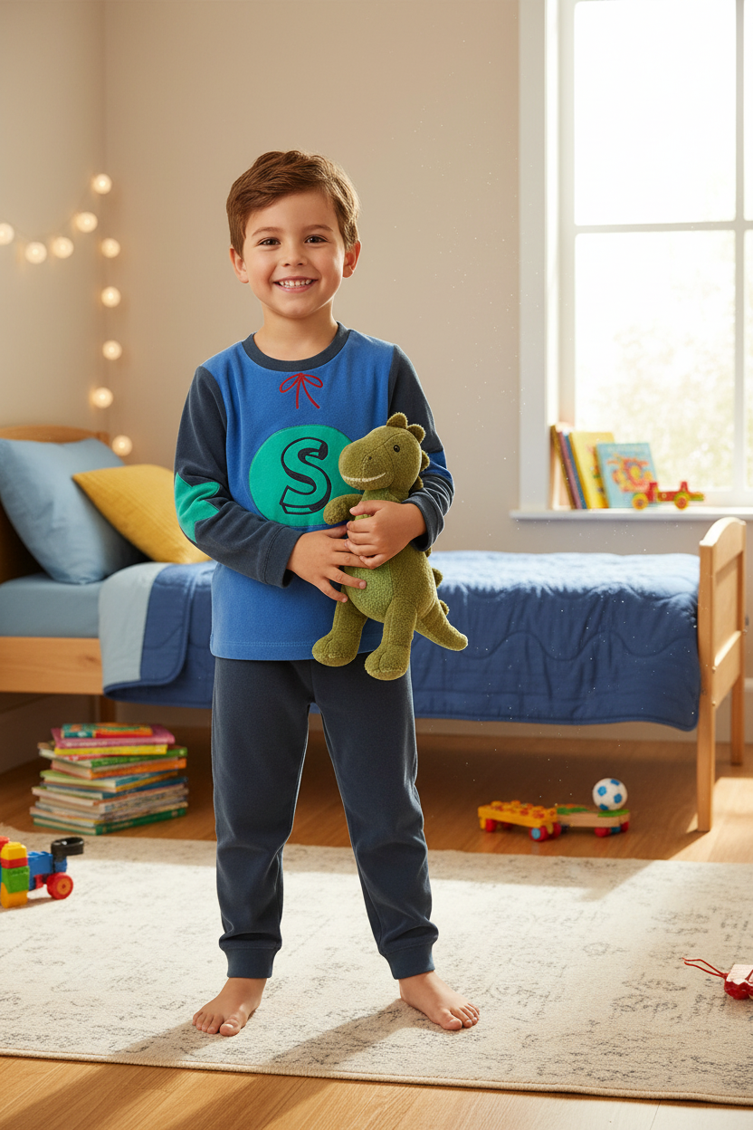Pyjama Super‑Héros 3 pièces – avec cape détachable