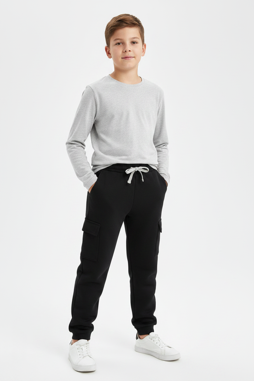 Jogger Cargo noir – confort & style au quotidien 🖤