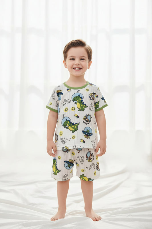 Pyjama d'été Dinosaure Astronautes