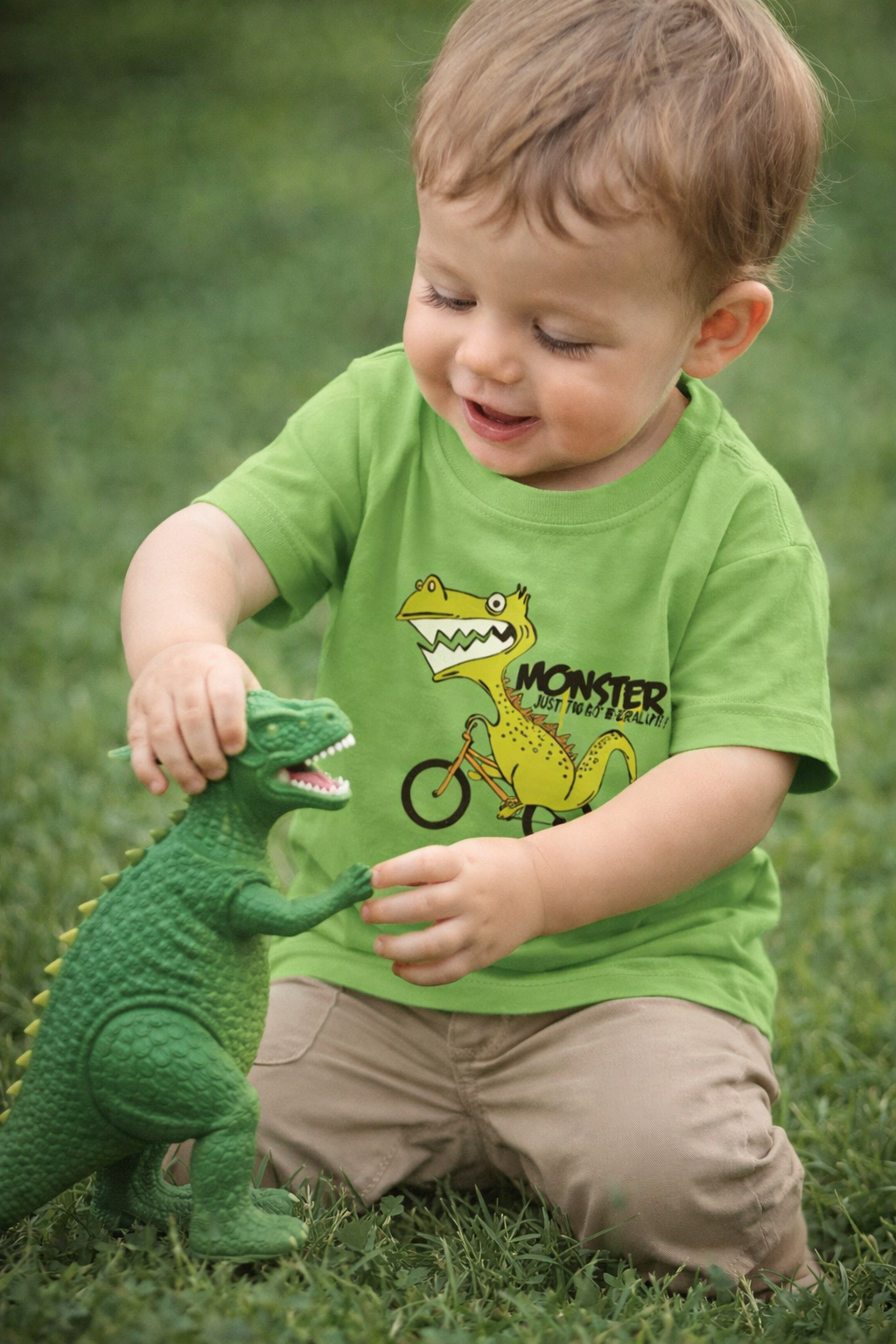 T-Shirt Dino en Vélo