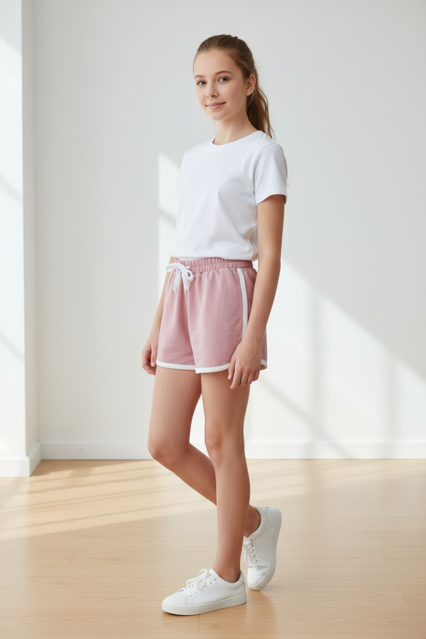 Short élastique Rose pâle