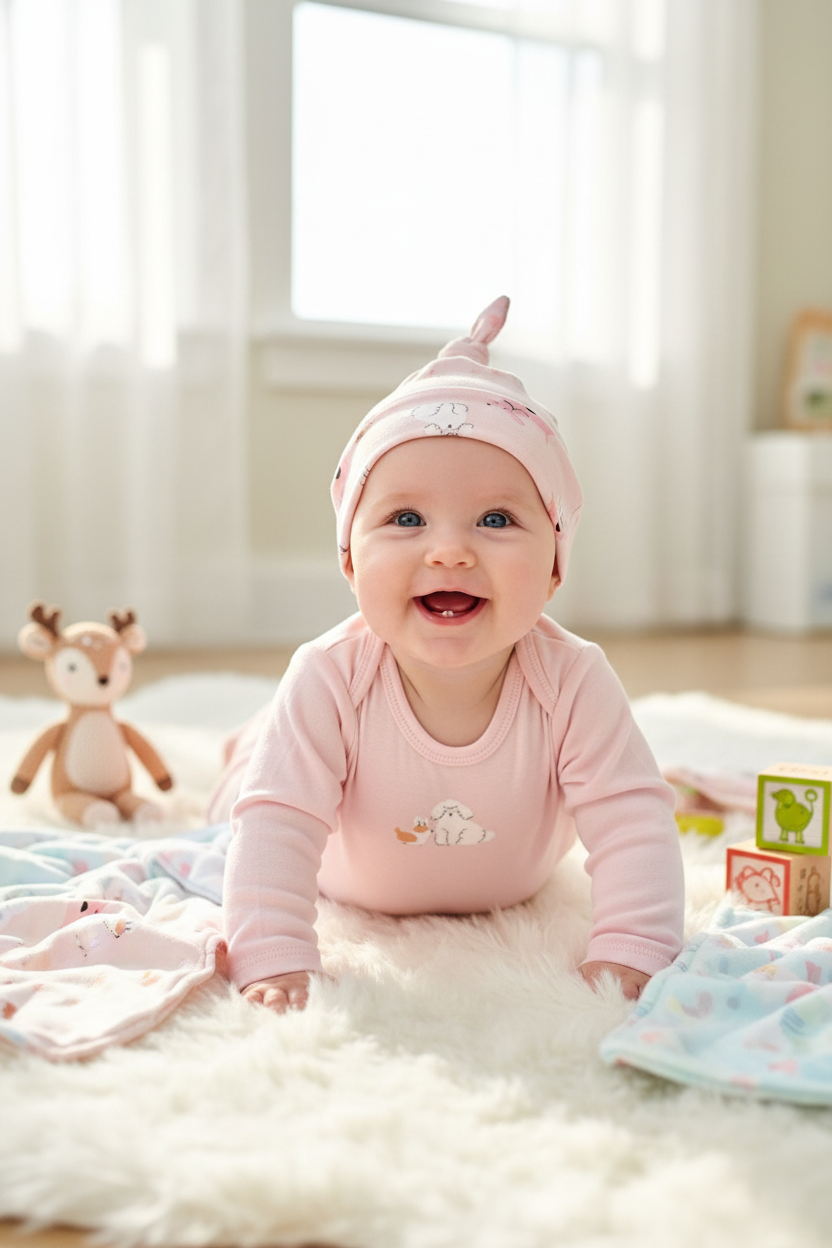 Ensemble pyjamas 3 Morceaux - Petites chiens Rose Tendre