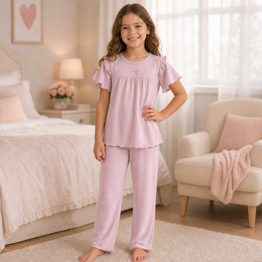 Pyjama a Volets et petite Boucle - Rose