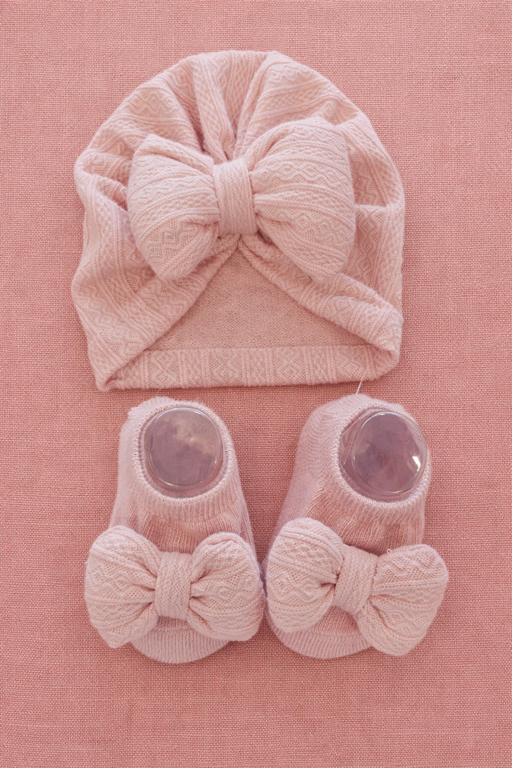 Ensemble Bonnet & Pantoufles Antidérapente a Boucle