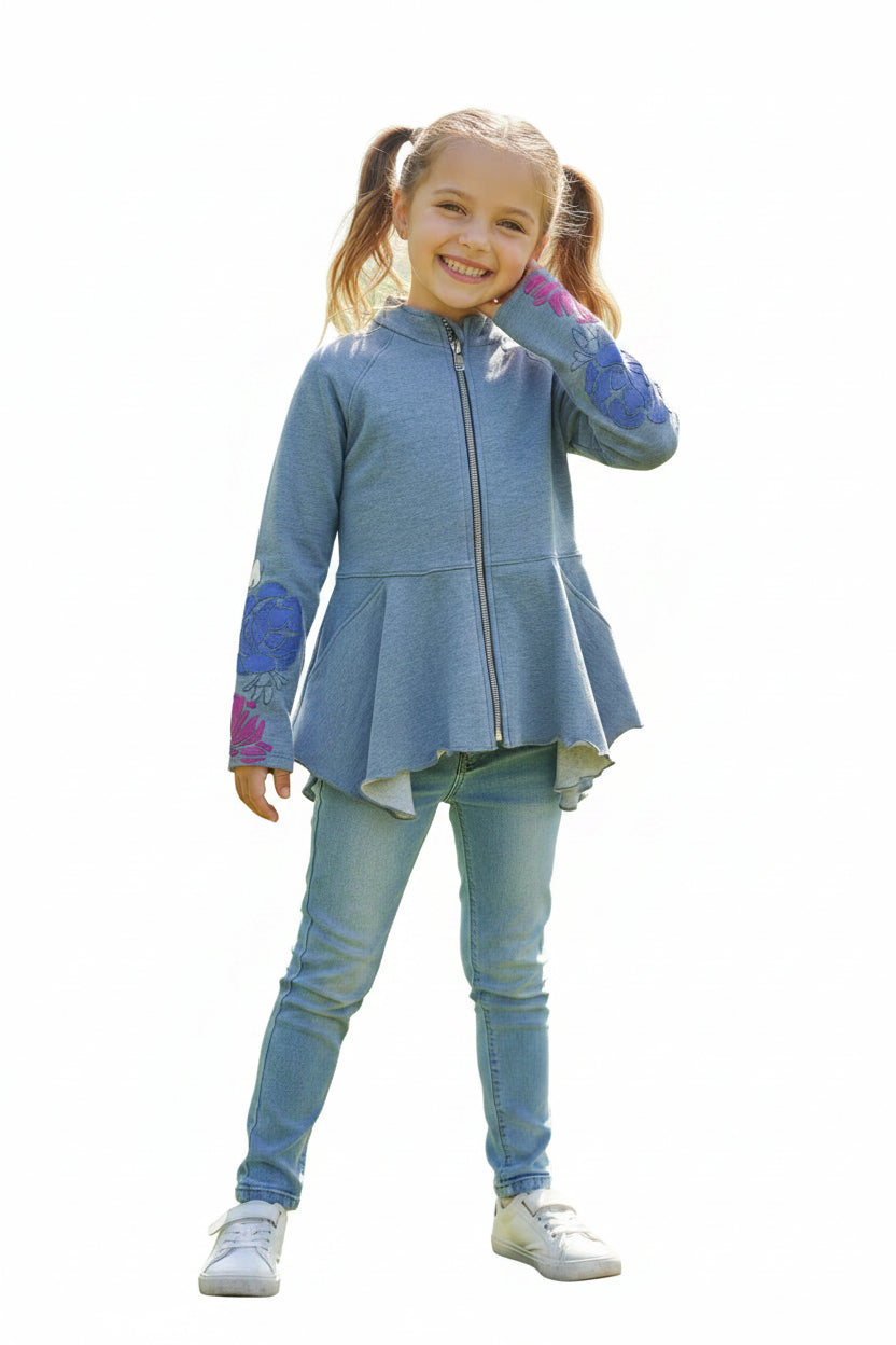 Veste Stylé Broderie des Roses