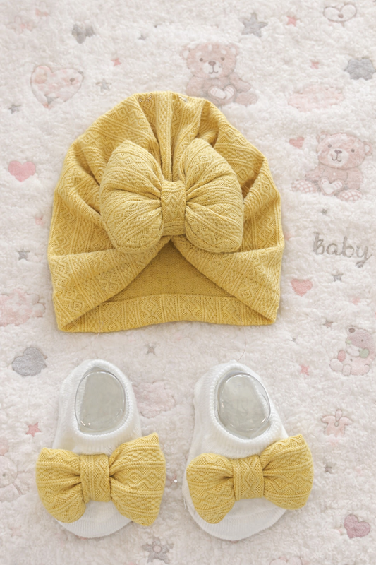 Ensemble Bonnet & Pantoufles Antidérapente a Boucle