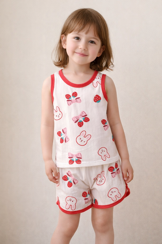 Pyjama 2 pièces Lapine -Fraise