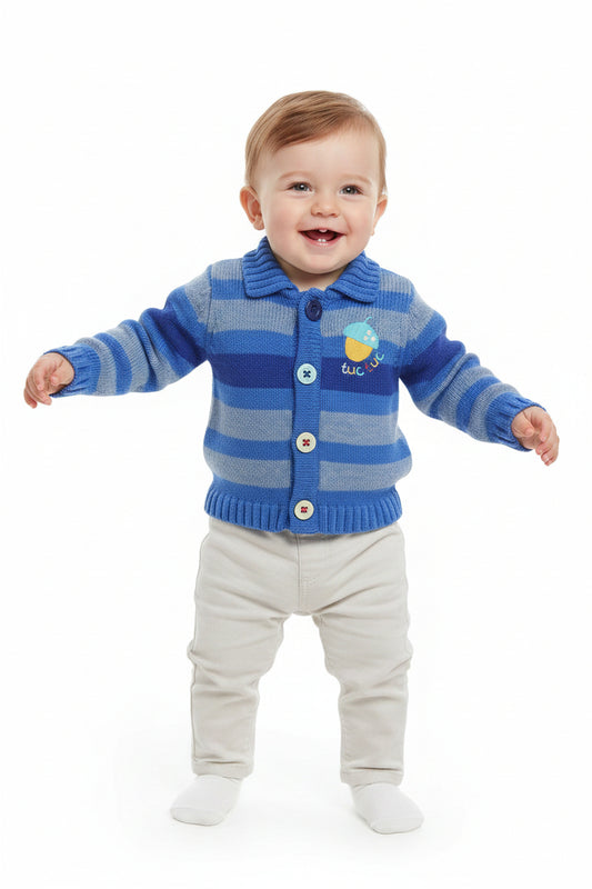 Veste bleu petite noix