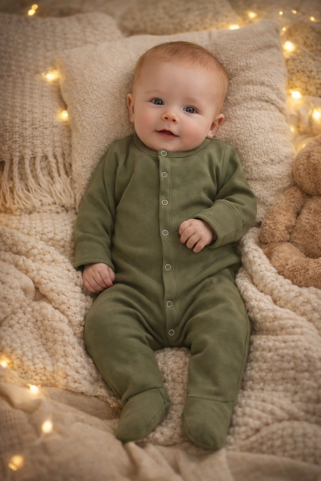 Pyjama / Grenouillère tout doux - Modèle Vert