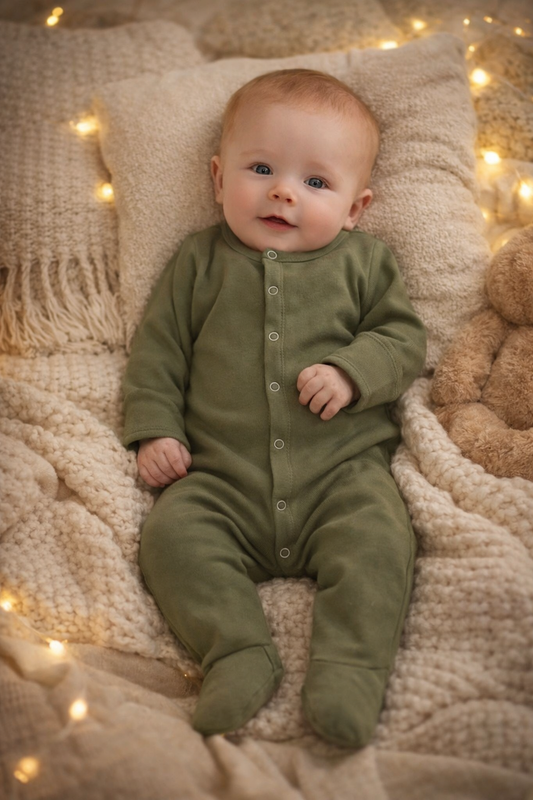 Pyjama / Grenouillère tout doux - Modèle Vert