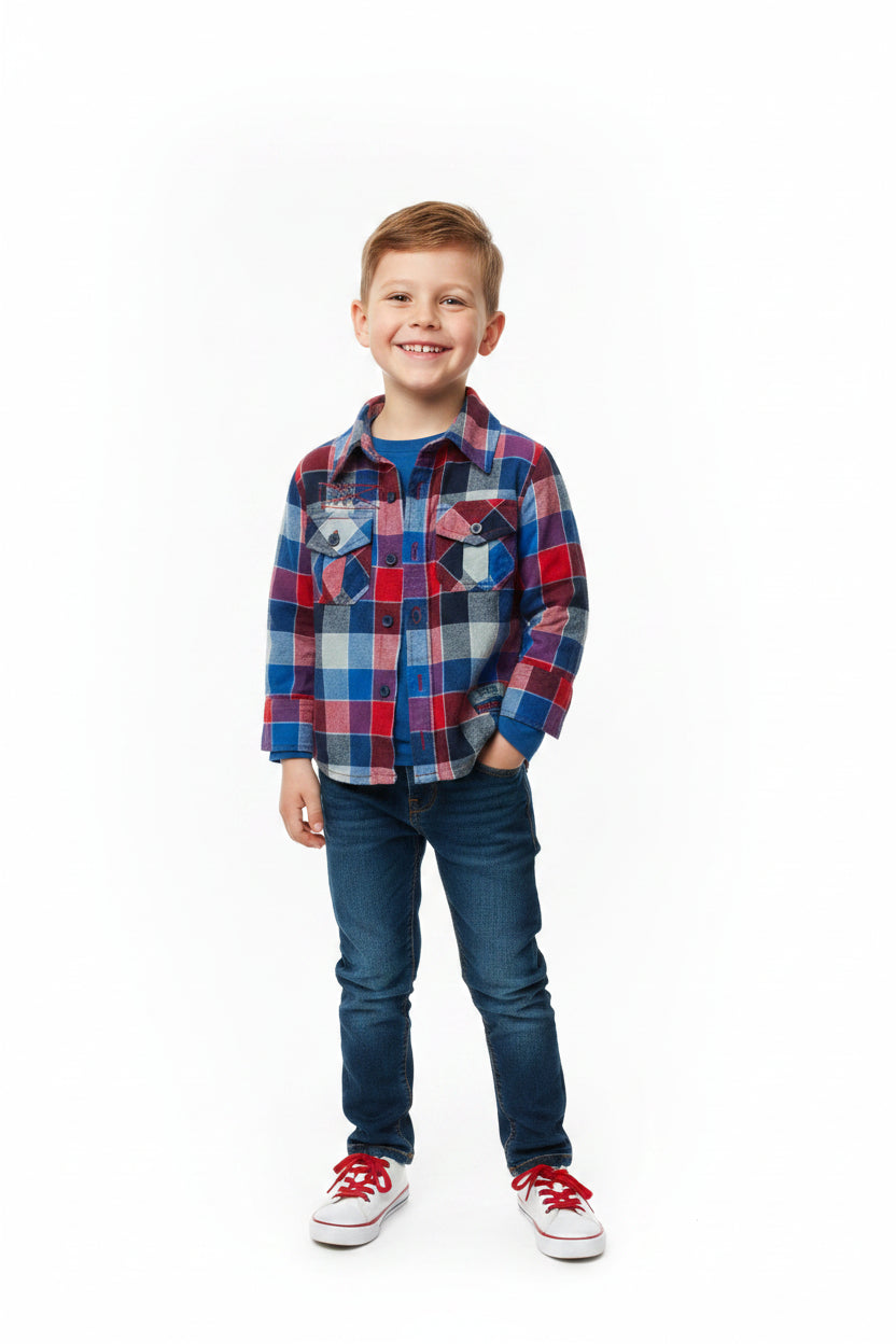 Chemise à Carreaux Rouge