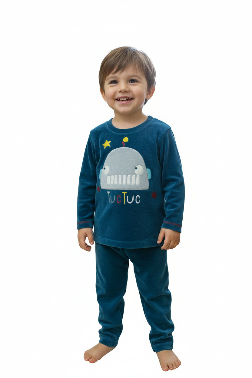 Pyjama ultra doux Robot - Bleu