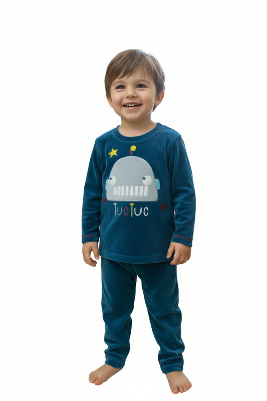 Pyjama ultra doux Robot - Bleu