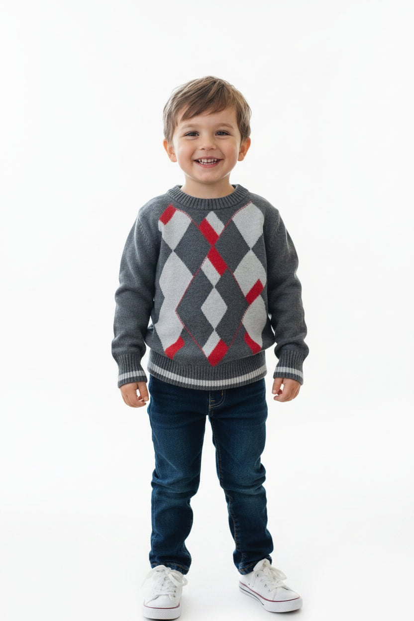 Pull Doux Motif Diamants