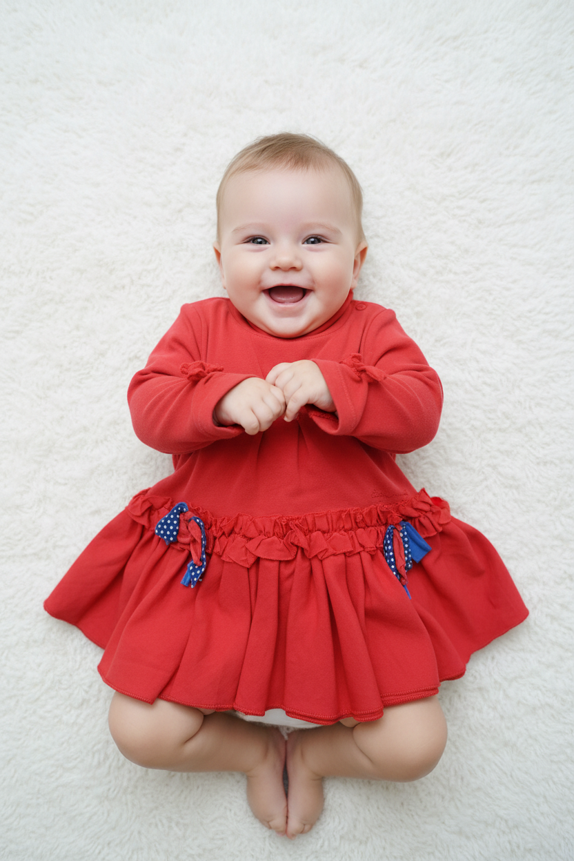 Robe rouge à volants 🎀