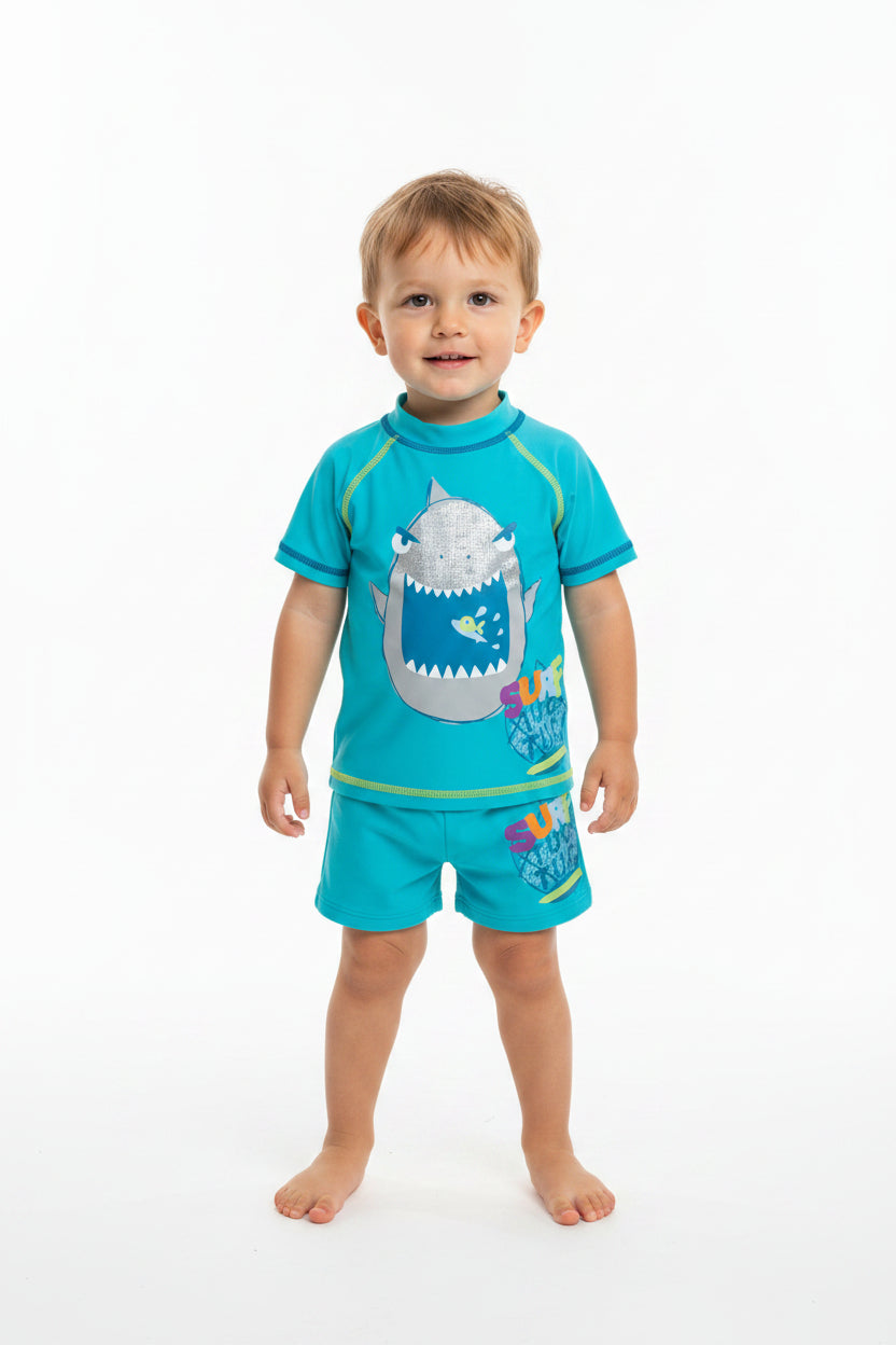 Maillot de bain 2 pièces/ requin Surf - 3D