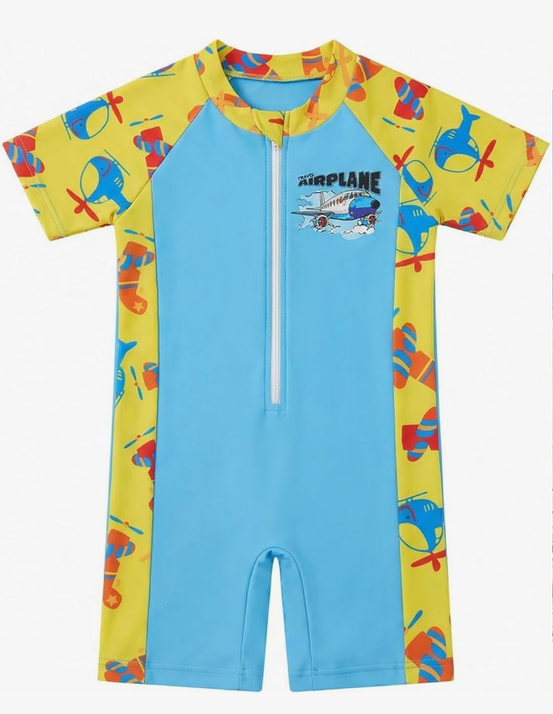 Maillot de bain protection UV 1 pièce Petit Pilote Bleu