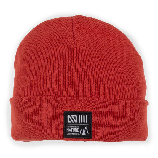 Tuque en tricot unie ROUGE