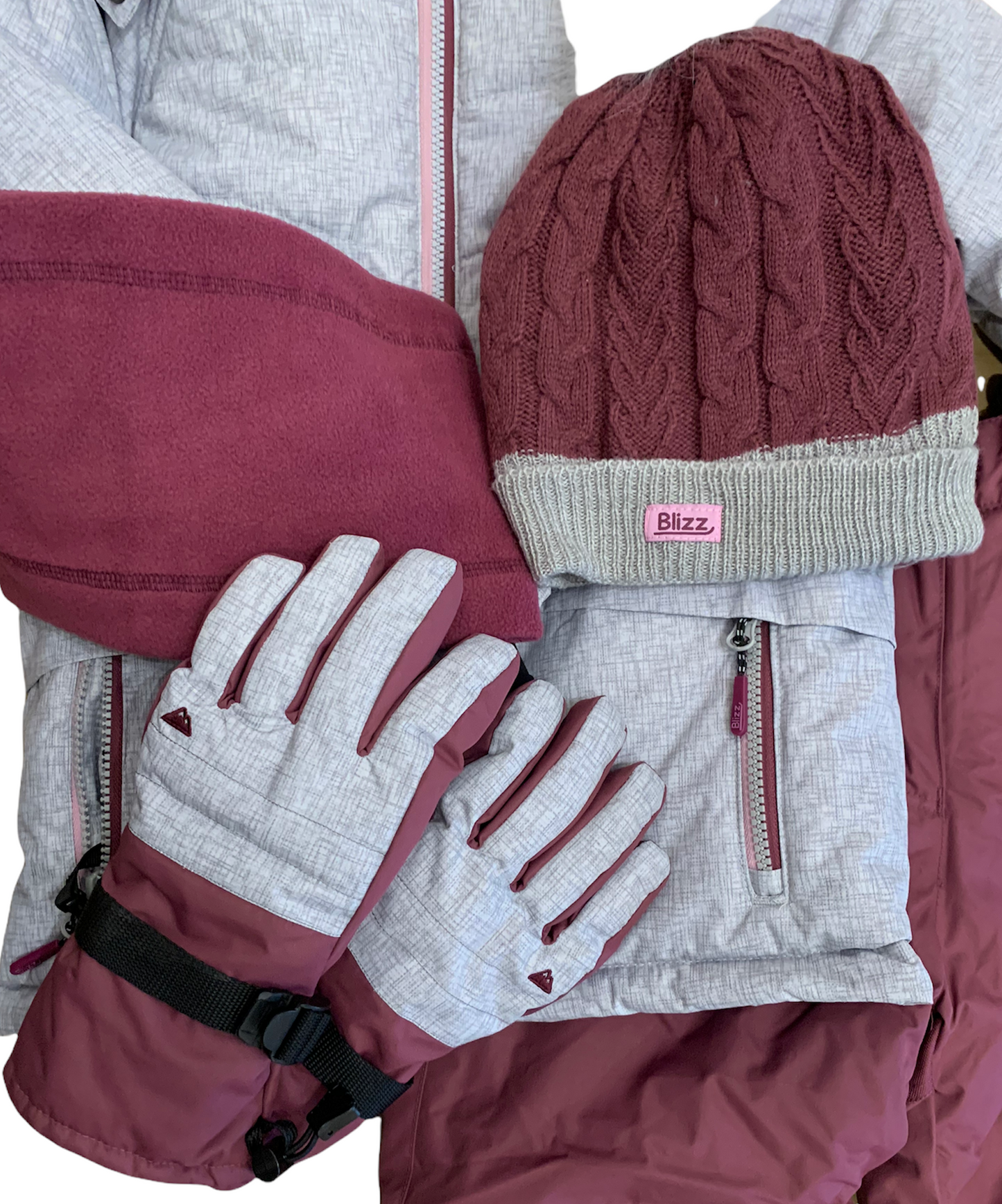 Habit d'hiver BLIZZ Gris & Aubergine (7-14 ANS)