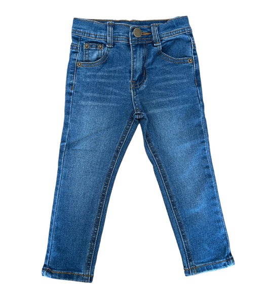 Jeans bleu coupe droite