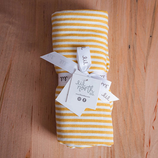 Mousseline Rayée Ocre