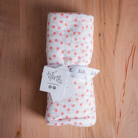 Mousseline Blush à pois