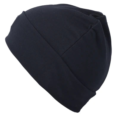 Tuque boston en coton NOIR