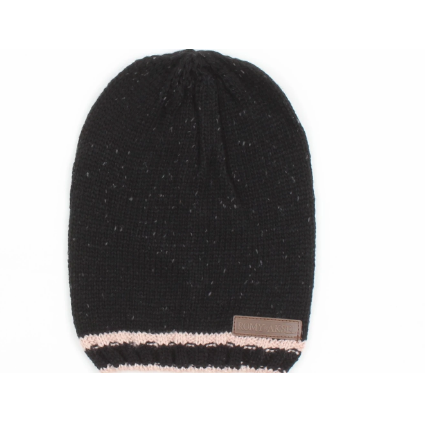 Tuque Tricot Noir & rose